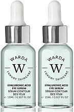 Zestaw - Warda Skin Hydration Boost Hyaluronic Acid Eye Serum (eye/serum/2x15ml) — Zdjęcie N1