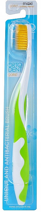 Szczoteczka do zębów, zielona - Orto-Dent Gold Maxi Toothbrush — Zdjęcie N1