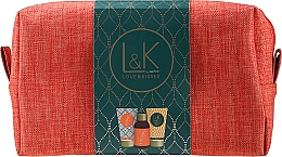 Kup Zestaw - Technic Cosmetics Love & Kisses Travel Bag (b/lot/75ml + b/wash/100ml + b/scrub/75ml + bag)