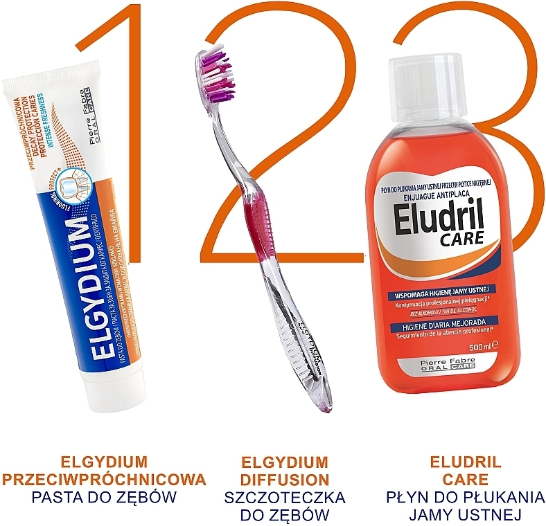 Przeciwpróchnicowa pasta do zębów z Kompleksem Fluorinol Protect + - Elgydium Fluorinol Protect+ — Zdjęcie N5