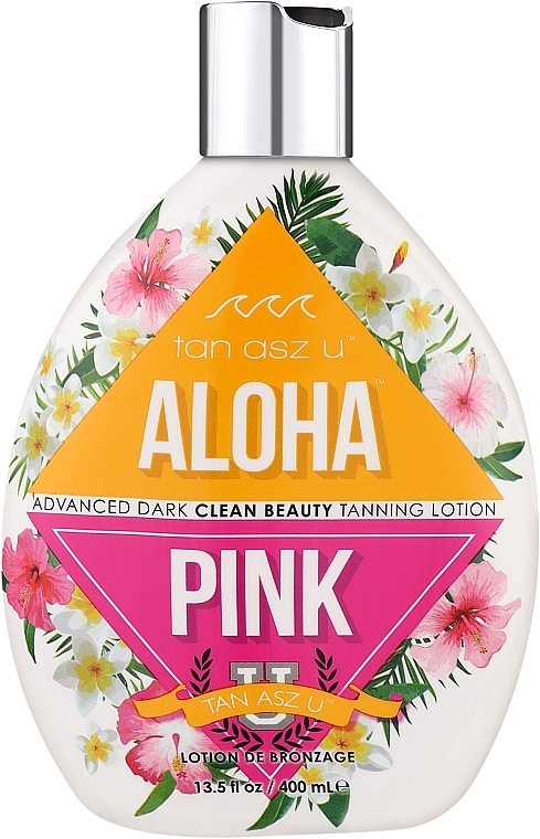 Krem do opalania z mleczkiem kokosowym, ekstraktem z granatu, bez bronzerów - Tan Asz U Aloha Pink Advanced Dark Clean Beauty Tanning Lotion — Zdjęcie N1