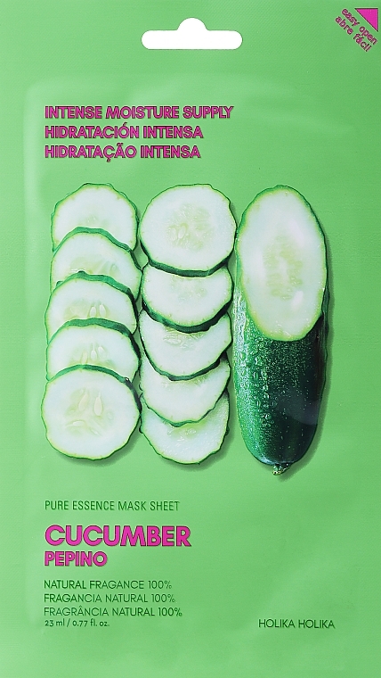Ogórkowa maseczka na tkaninie - Holika Holika Pure Essence Mask Sheet Cucumber — Zdjęcie N1