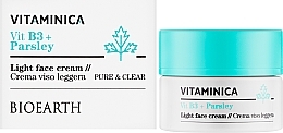 Lekki krem do twarzy - Bioearth Vitaminica Vit B3 + Parsley Light Face Cream — Zdjęcie N2