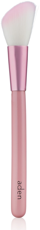 Pędzel do pudru - Aden Cosmetics Blusher Brush Angled Pink — Zdjęcie N1