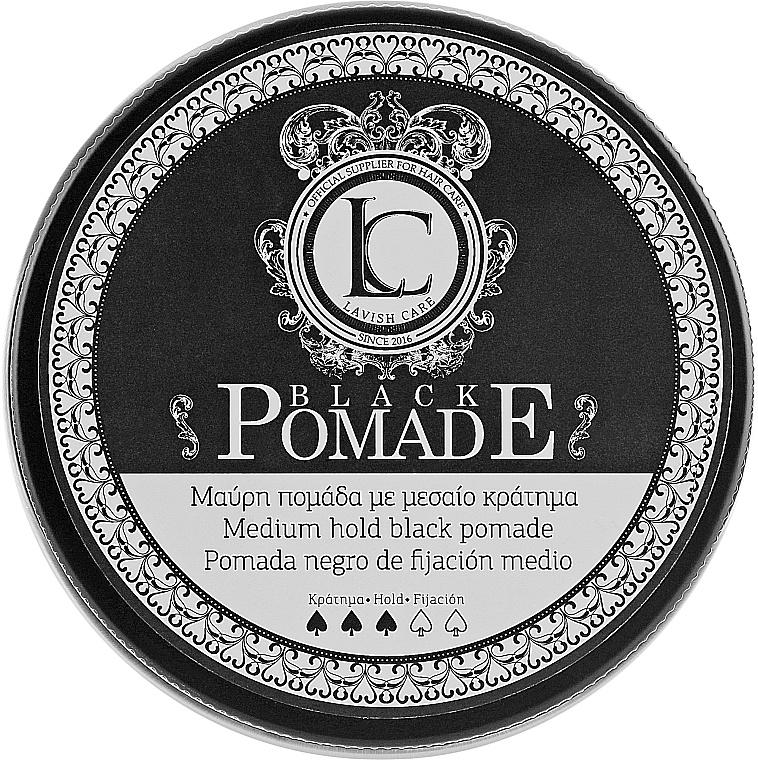 Pomada do stylizacji włosów - Lavish Care Black Pomade Medium Hold Black — Zdjęcie N1