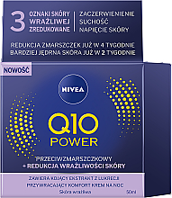 Przeciwzmarszczkowy łagodzący krem na noc - NIVEA Q10 Power Cream — Zdjęcie N1