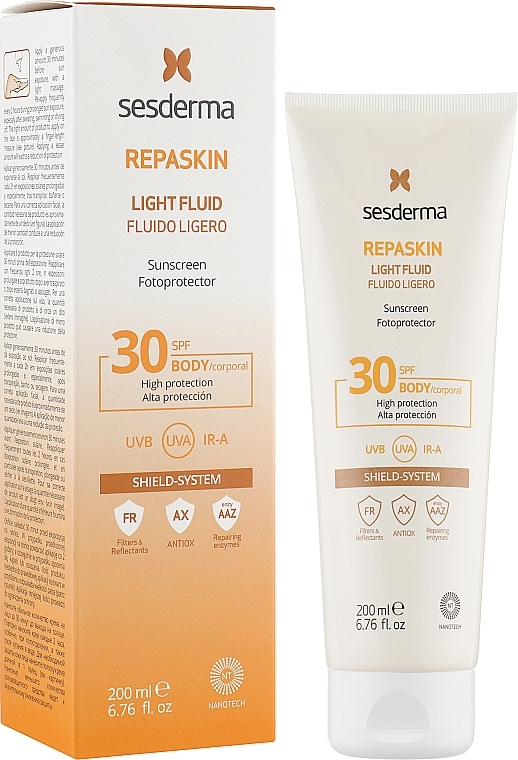 Ochronny krem żel do ciała - SesDerma Laboratories Repaskin Body Sunscreen gel cream SPF 30 — Zdjęcie N2