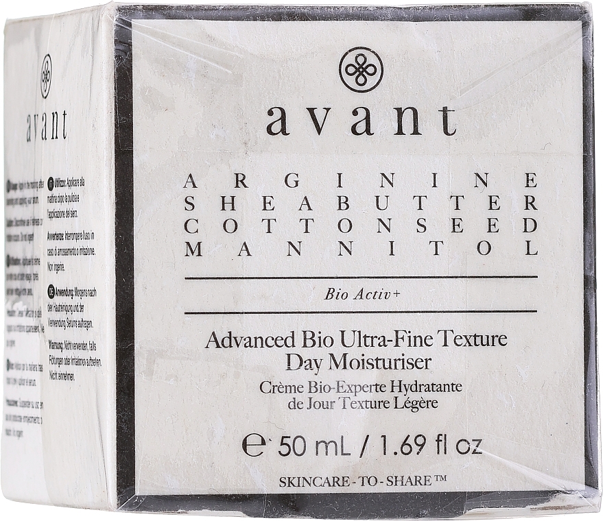 PRZECENA! Nawilżający krem do twarzy na dzień - Avant Advanced Bio Ultra-Fine Texture Day Moisturiser * — Zdjęcie N2