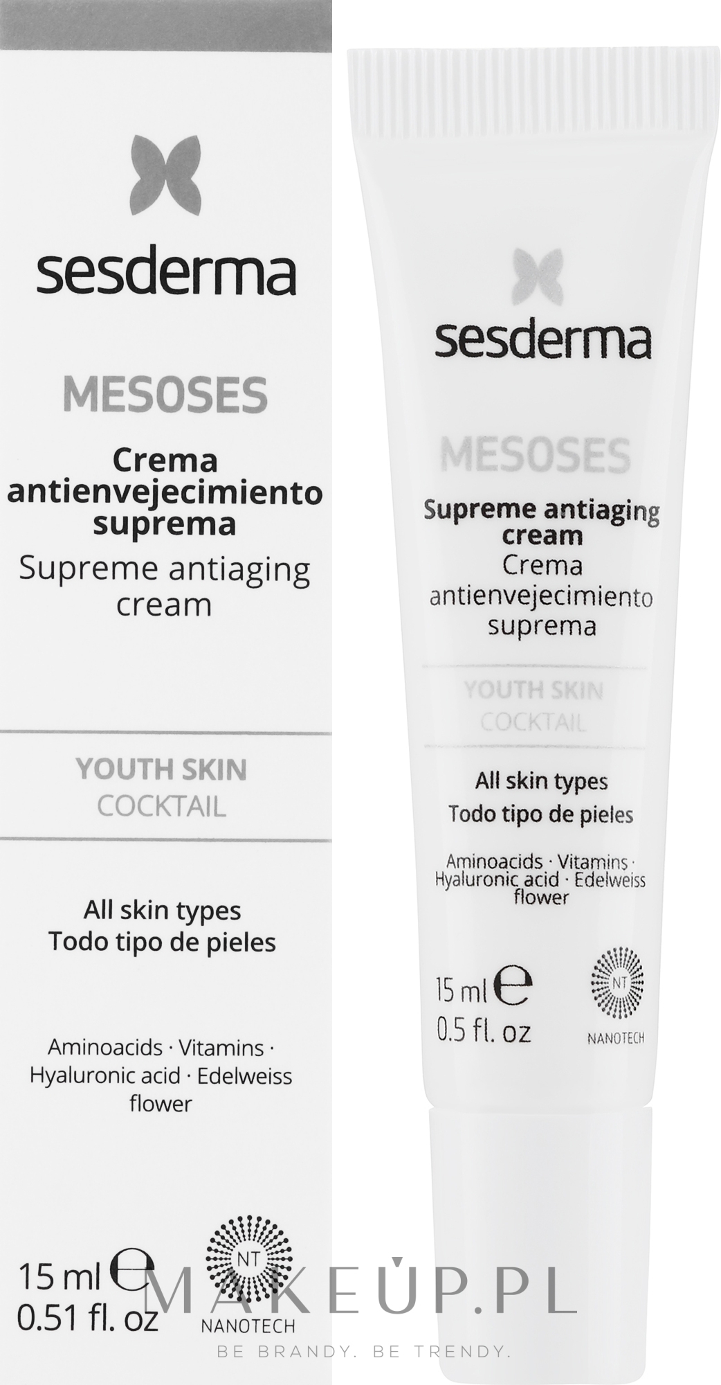Przeciwstarzeniowy krem do twarzy - SesDerma Laboratories Mesoses Supreme Antiaging Cream — Zdjęcie 15 ml