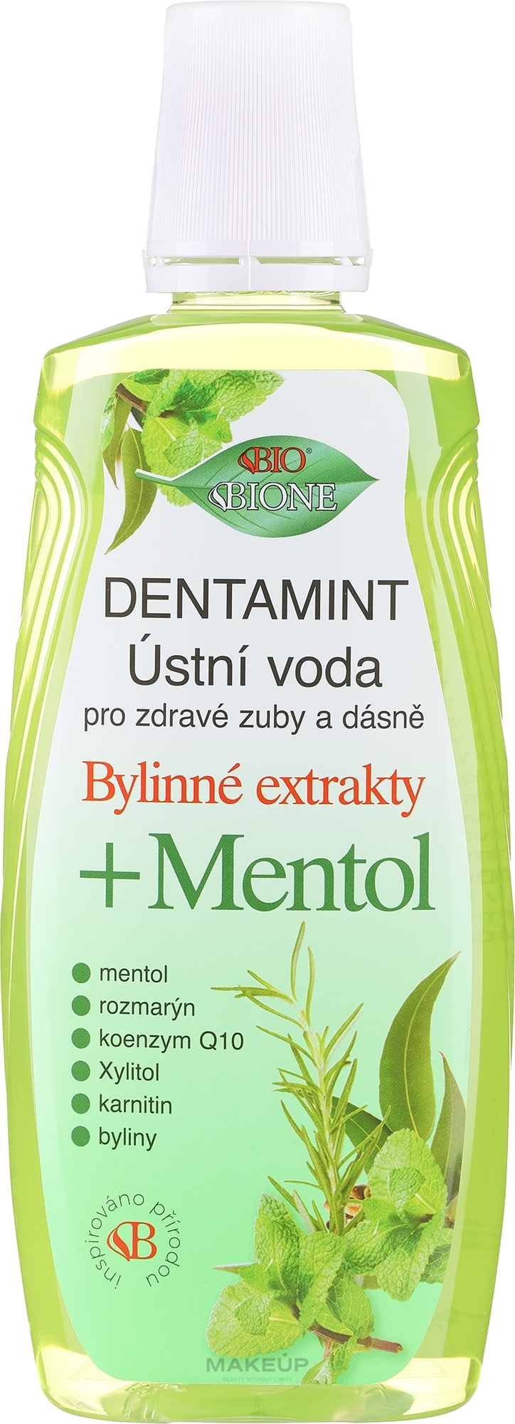 Płyn do płukania jamy ustnej z mentolem - Bione Cosmetics Dentamint Mouthwash Menthol — Zdjęcie 500 ml