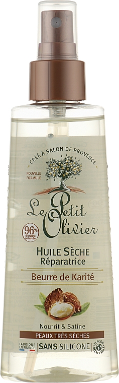 Suchy olejek do włosów i ciała - Le Petit Olivier Shea Butter — Zdjęcie N1