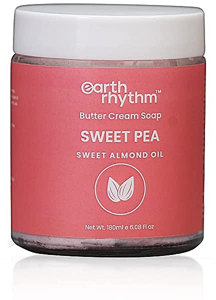 PRZECENA! Mydło w kremie z olejkiem ze słodkiego groszku - Earth Rhythm Sweet Pea Butter Cream Soap * — Zdjęcie N2