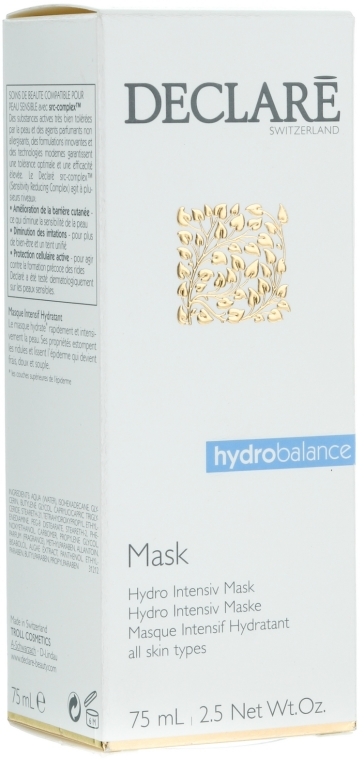 Intensywnie nawilżająca maseczka do twarzy - Declare Hydro Intensive Mask — Zdjęcie N1