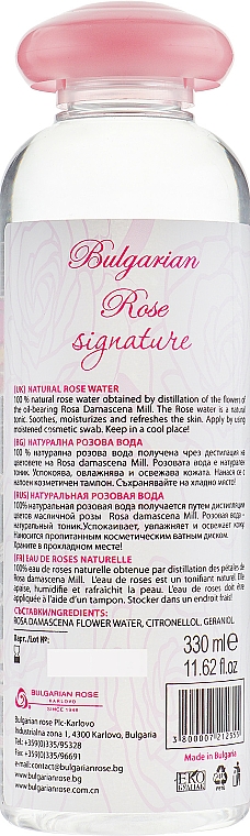 Woda różana - Bulgarian Rose Signature Natural Rose Water — Zdjęcie N2