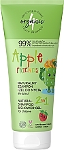 Kup Szampon i żel pod prysznic dla dzieci - 4Organic Apple Friends Natural Shampoo And Shower Gel For Children