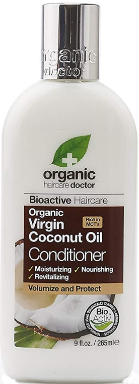 Odżywka do włosów suchych i zniszczonych Organiczny olej kokosowy - Dr Organic Virgin Coconut Oil Conditioner