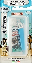 Kup Zestaw z niebieską szczoteczką - Pasta Del Capitano Junior Travel Kit 6+ Soft (toothpast/25ml + toothbrush/1pc)
