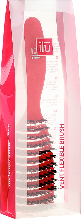 Szczotka do włosów, czerwona - Ilu Brush Easy Detangling Rose — Zdjęcie N2