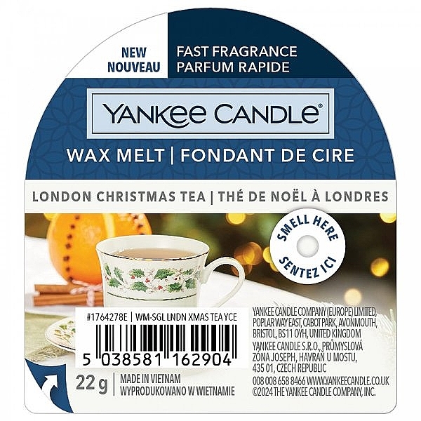 Wosk zapachowy - Yankee Candle Wax Melt London Christmas Tea — Zdjęcie N1