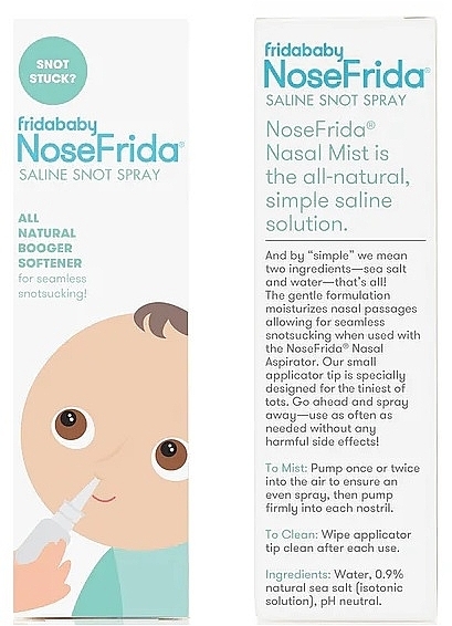 Spray do nosa z solą fizjologiczną - Frida Baby NoseFrida Saline Snot Spray — Zdjęcie N2