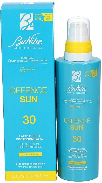 Balsam do ciała z filtrem przeciwsłonecznym - BioNike Defence Sun SPF30 Fluid Lotion Water Resistant — Zdjęcie N2
