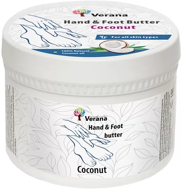 PRZECENA! Olejek do rąk i stóp Kokos - Verana Hand & Foot Butter Coconut * — Zdjęcie N1