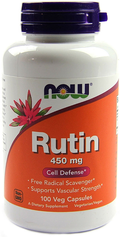 Kapsułki Rutyna, 450 mg - Now Foods Rutin — фото N1