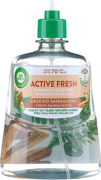 PRZECENA! Wymienny wkład do elektrycznego odświeżacza powietrza - Air Wick Active Fresh Sandalwood * — Zdjęcie N2