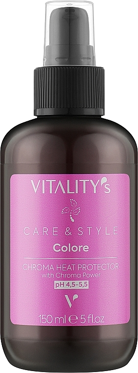 Serum termoochronne bez spłukiwania włosów farbowanych - Vitality's C&S Colore Chroma Heat Protector — Zdjęcie N1