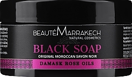 Naturalne marokańskie czarne mydło Róża - Beauté Marrakech Savon Noir Moroccan Black Soap — Zdjęcie N1