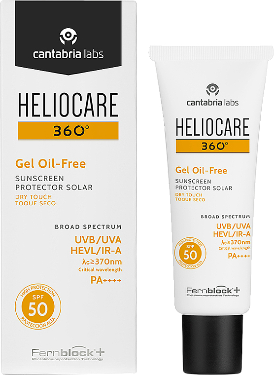 Przeciwsłoneczny krem do twarzy z filtrem SPF 50 - Cantabria Labs Heliocare 360 Gel Oil-Free Dry Touch — Zdjęcie N3