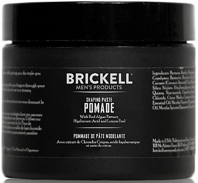 Pomada-pasta do stylizacji włosów - Brickell Men's Products Shaping Paste Pomade — Zdjęcie N1