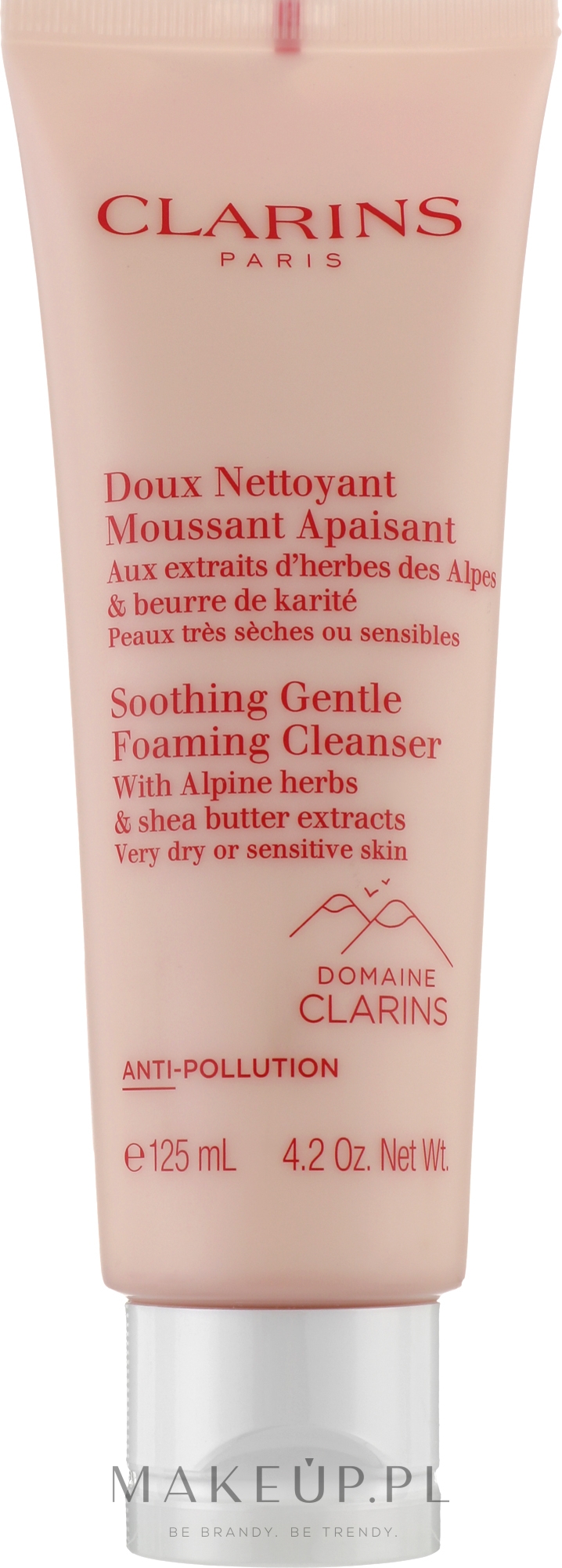 Kojąca pianka do mycia twarzy - Clarins Soothing Gentle Foaming Cleanser With Alpine Herbs — Zdjęcie 125 ml