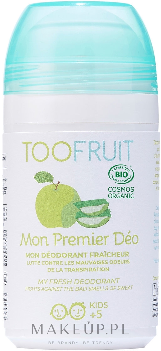 Dezodorant w kulce dla dzieci - TOOFRUIT Fresh Deodorant Sensetive Skin Apple + Aloe Vera — Zdjęcie 50 ml