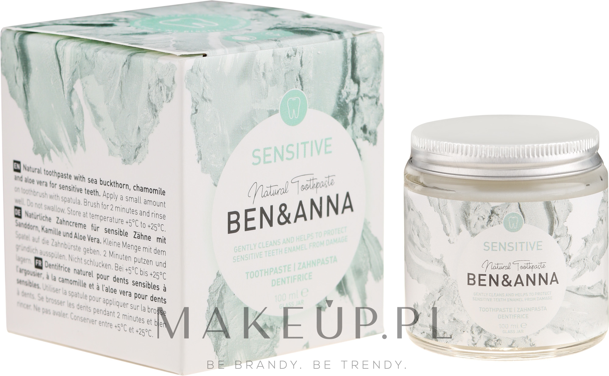Naturalna pasta do wrażliwych zębów - Ben & Anna Natural Sensitive Toothpaste — Zdjęcie 100 ml