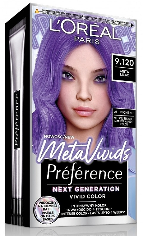Farba do włosów - L'Oreal Paris Preference Vivid Color MetaVivids — Zdjęcie N3