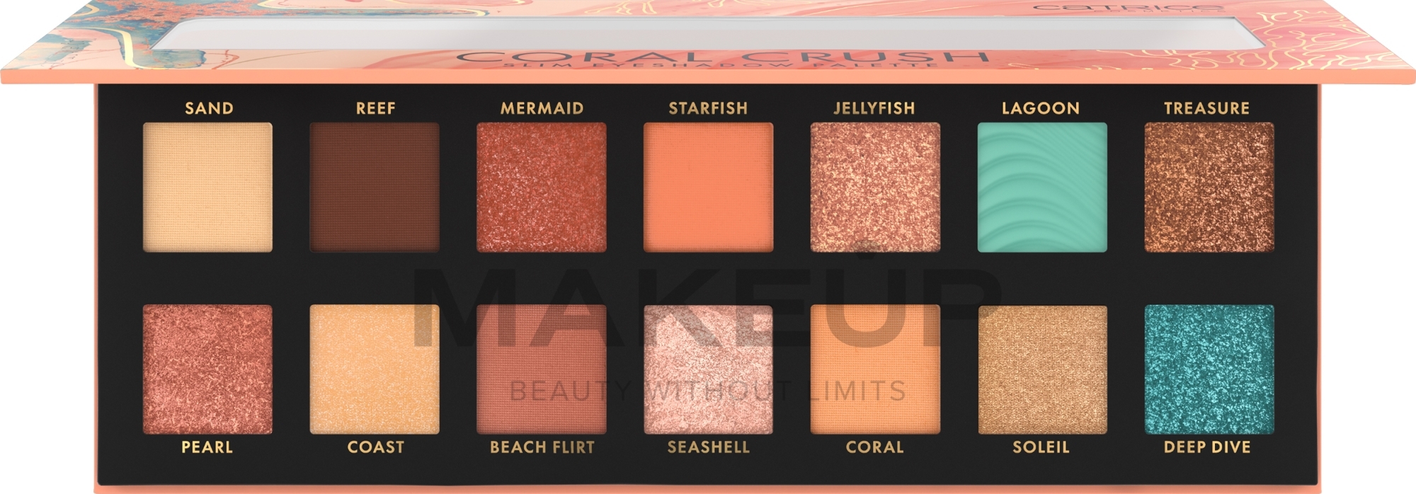 Paleta cieni do powiek - Catrice Coral Crush Slim Eyeshadow Palette — Zdjęcie 030 - Under the Sea