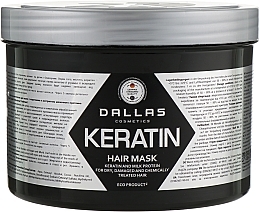 Kup PRZECENA! Kremowa maska do włosów z ekstraktem z keratyny i białka mleka - Dalas Cosmetics Keratin Mask *