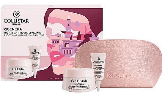 Zestaw - Collistar Rigenera Gift Set (cr/50ml + eye/cr/5ml + pouch) — Zdjęcie N1