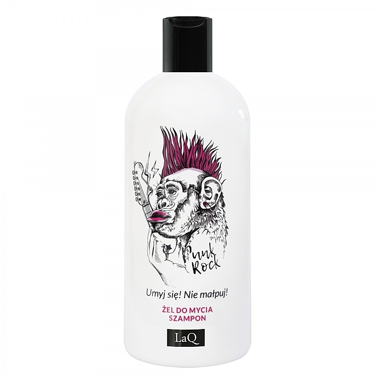 Szampon i żel pod prysznic Małpa - LaQ Washing Gel And Hair Shampoo 2 In 1 Monkey — Zdjęcie N1