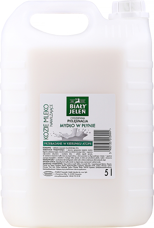 Hipoalergiczne mydło w płynie Nawilżające kozie mleko - Biały Jeleń — Zdjęcie N6
