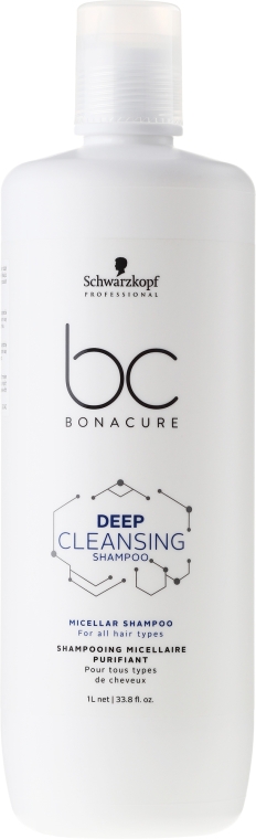 Głęboko oczyszczający szampon micelarny do włosów - Schwarzkopf Professional Bonacure Deep Cleansing Shampoo — Zdjęcie N1