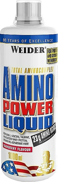 Aminokwasy - Weider Amino Power Liquid Cranberry — Zdjęcie N1