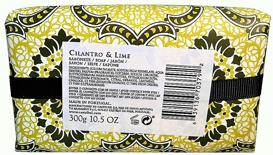 Mydło w kostce - Castelbel Tile Cilantro & Lime Soap — Zdjęcie N4