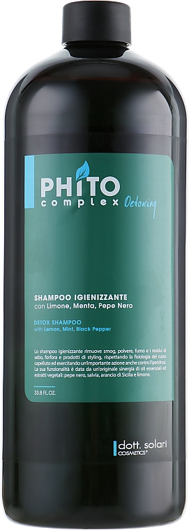 Szampon detoksykujący do włosów - Dott. Solari Phito Complex Sanitizer Detoxing Shampoo — Zdjęcie N3