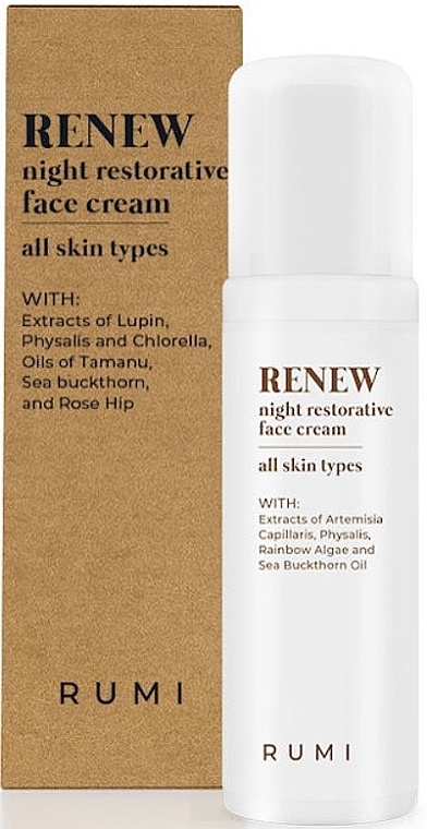 Odbudowujący krem do twarzy na noc - Rumi Cosmetics Renew Night Restorative Face Cream — Zdjęcie N1