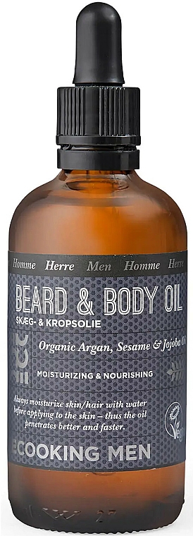 Wielofunkcyjny olejek do brody i ciała - Ecooking Men Beard & Body Oil — Zdjęcie N1