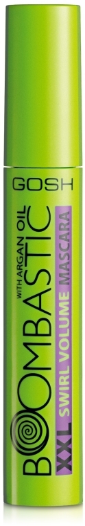Pogrubiająco-podkręcający tusz do rzęs z olejem arganowym - Gosh Boombastic XXL Swirl Volume Mascara With Argan Oil