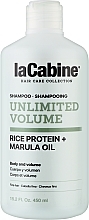 Kup Szampon zwiększający objętość z proteinami ryżowymi i olejkiem marula - La Cabine Unlimited Volume Shampoo Rice Protein + Marula Oil 