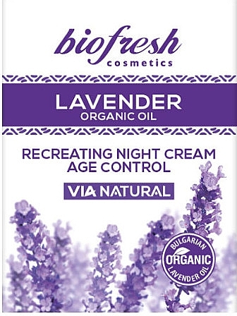 Rewitalizujący krem do twarzy na noc - BioFresh Via Natural Lavender Organic Oil Recreating Night Cream Age Control — Zdjęcie N2